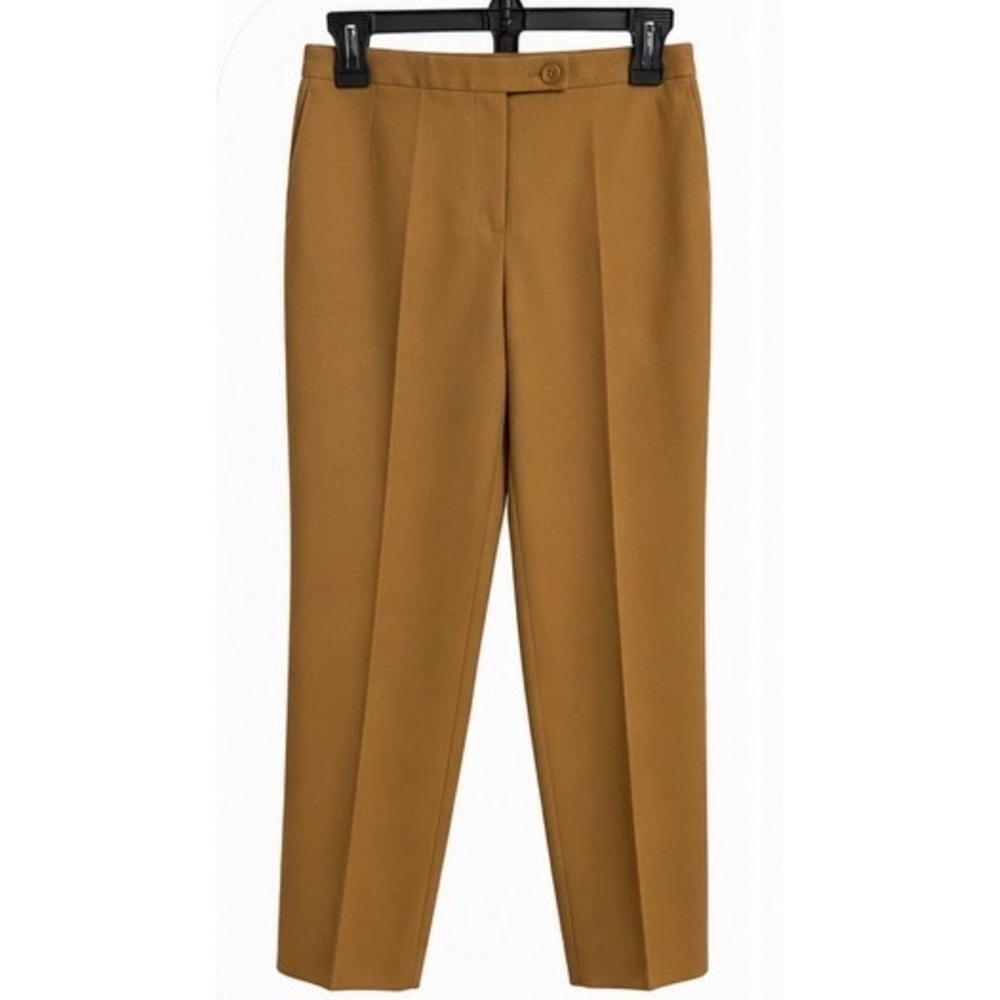 Harve Benard Vintage 100% Wool Trousers Mustard Tan Pants 12P 72P 6851 70 F4